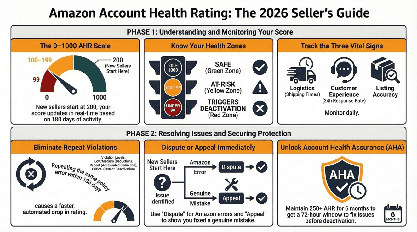 Amazon Account health rating 2026 practical guide